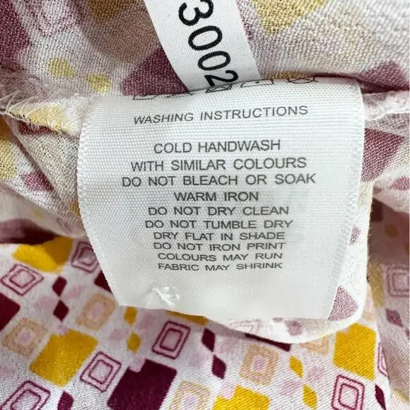 Charlie Holiday Maple Geometric Print Button Front Long Sleeve Oversized Shirt - Picture 14 of 15